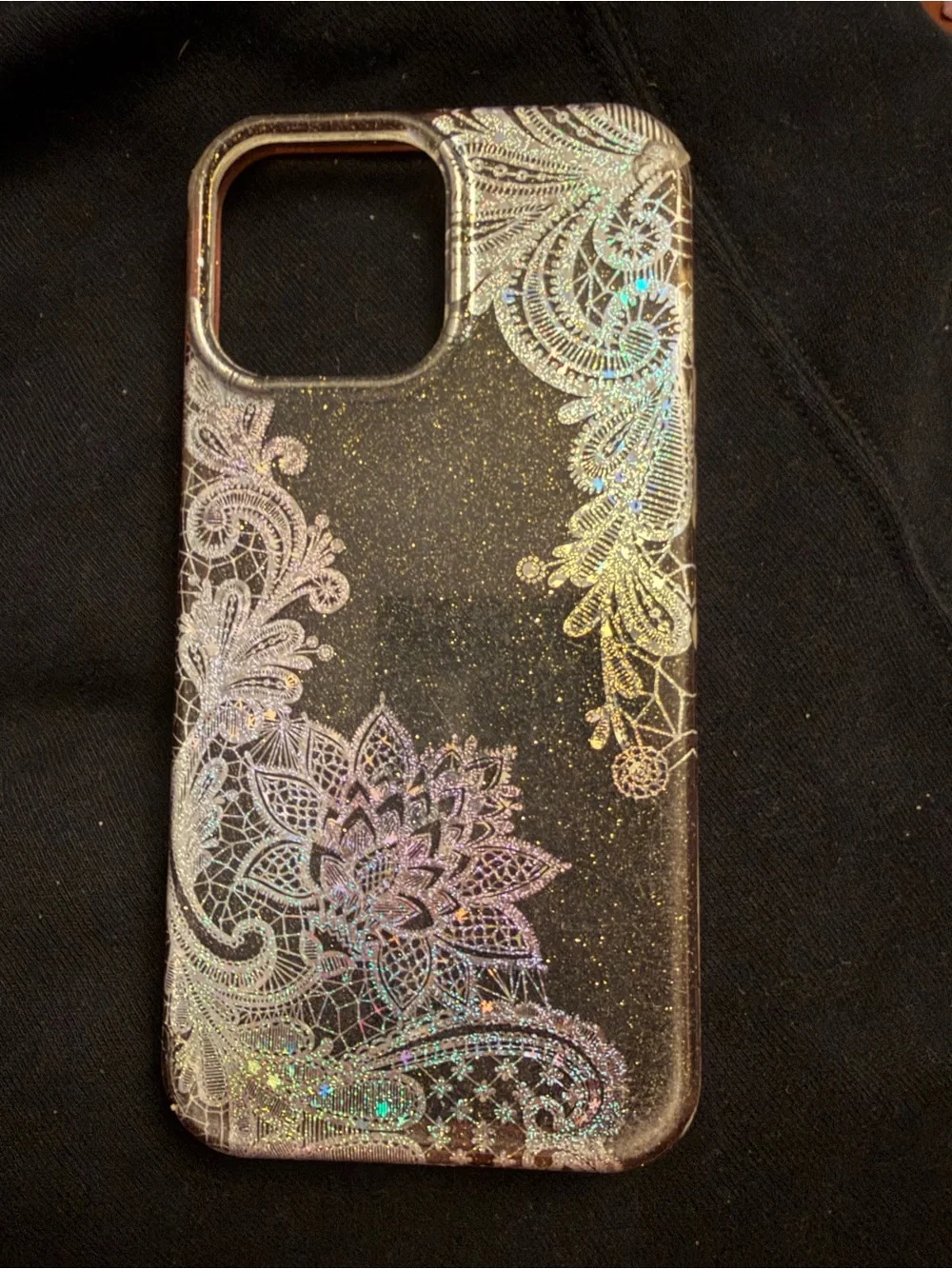 3 Pack - iPhone 13 Pro Max Cases Pearl Pink, Floral, Clear Mandala Glitter